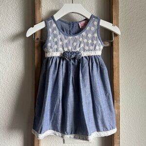 Teddy Boom chambray dress and bottoms set NWT